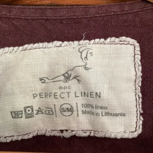 Sleeveless Cannes NotPerfect Linen Dress In Grape Wine - Picture 5 of 6